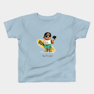 The bear design "Surf's Up!" Kids T-Shirt